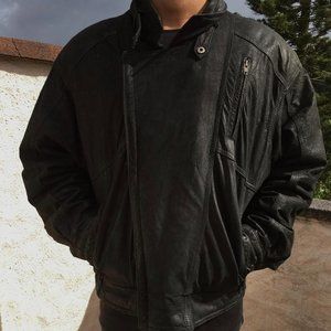 Vintage black I.O.U Leather jacket